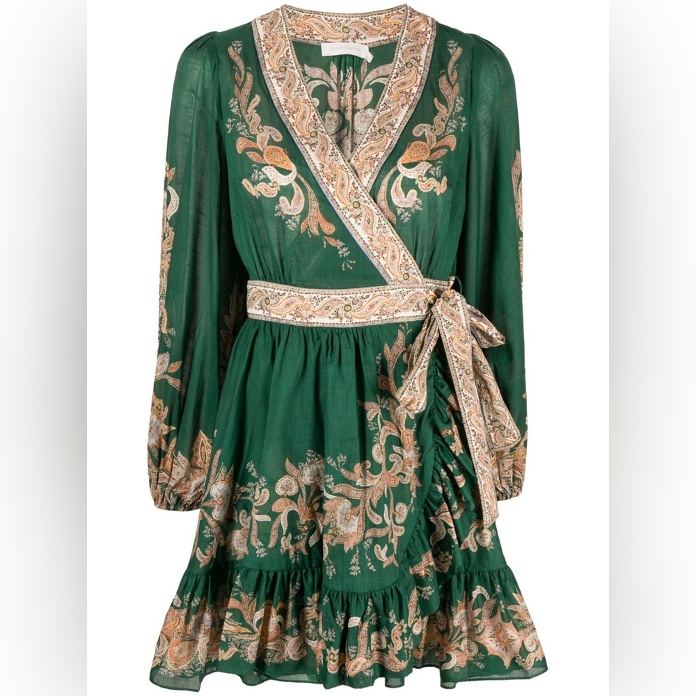 NEW: Zimmermann Devi Wrap Dress - US 4 / Zimmermann Size 1. Tags removed